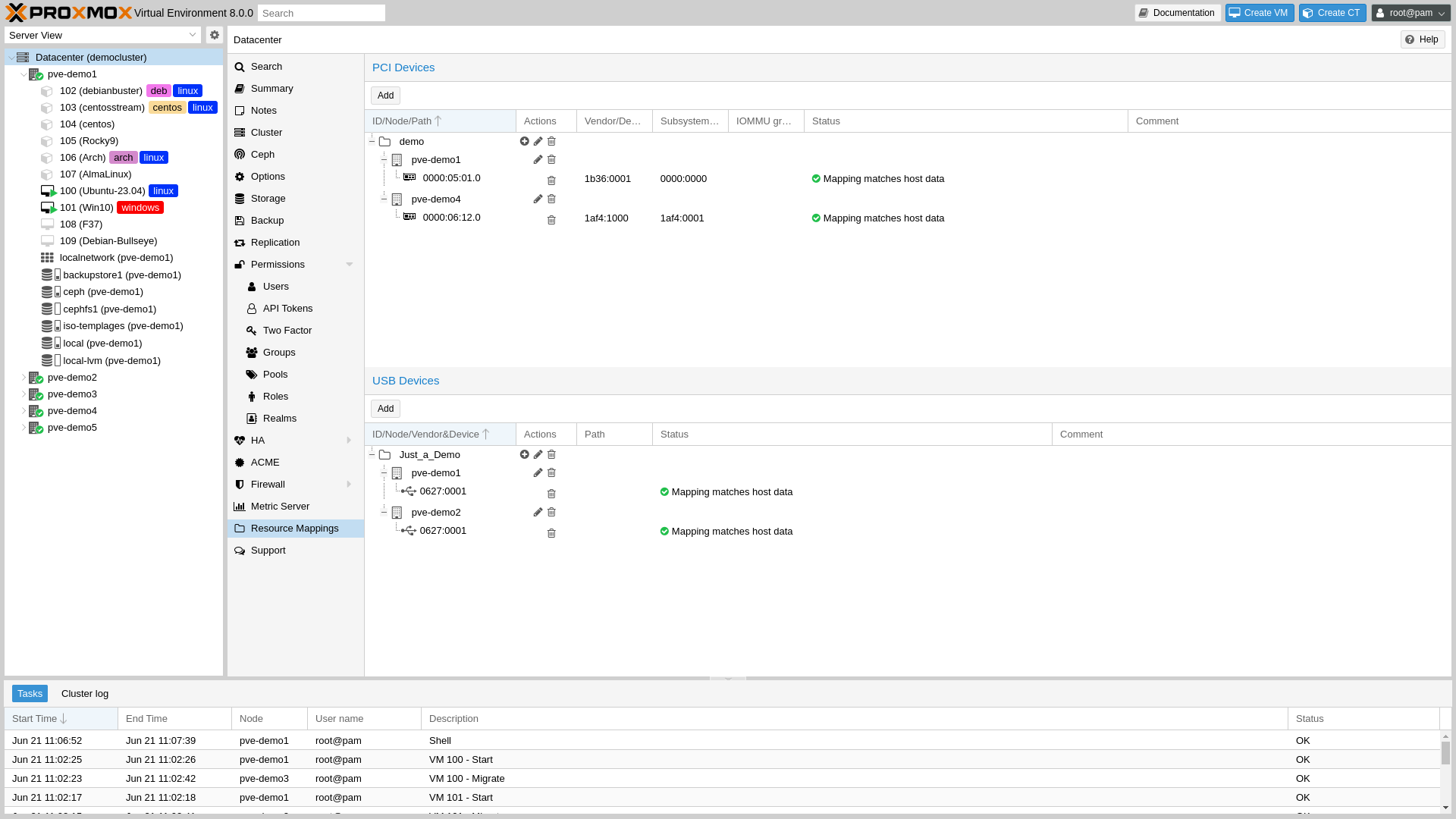 proxmox screenshot